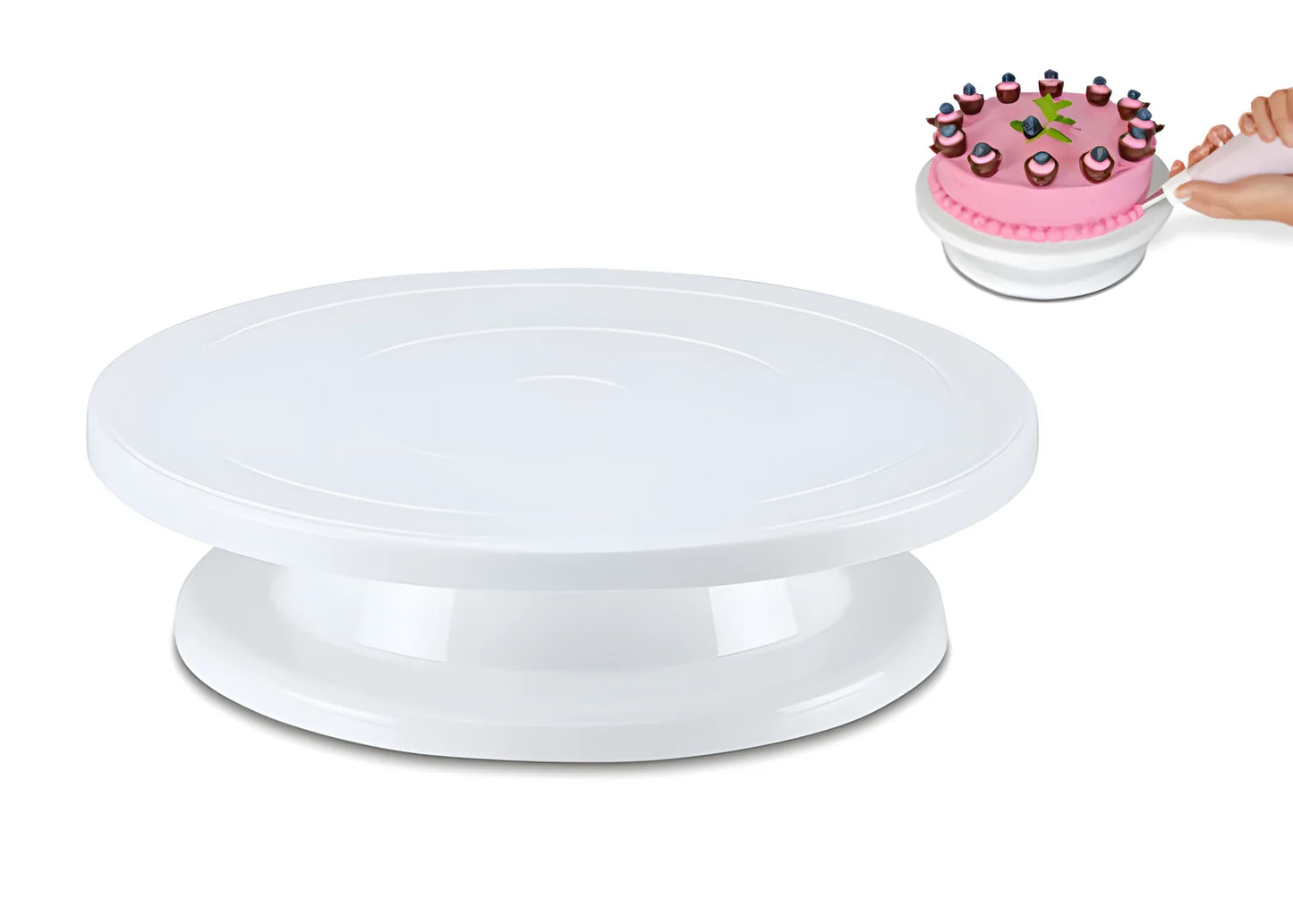 Alzata supporto girevole per decorare torte diametro 27,5 X 7 cm