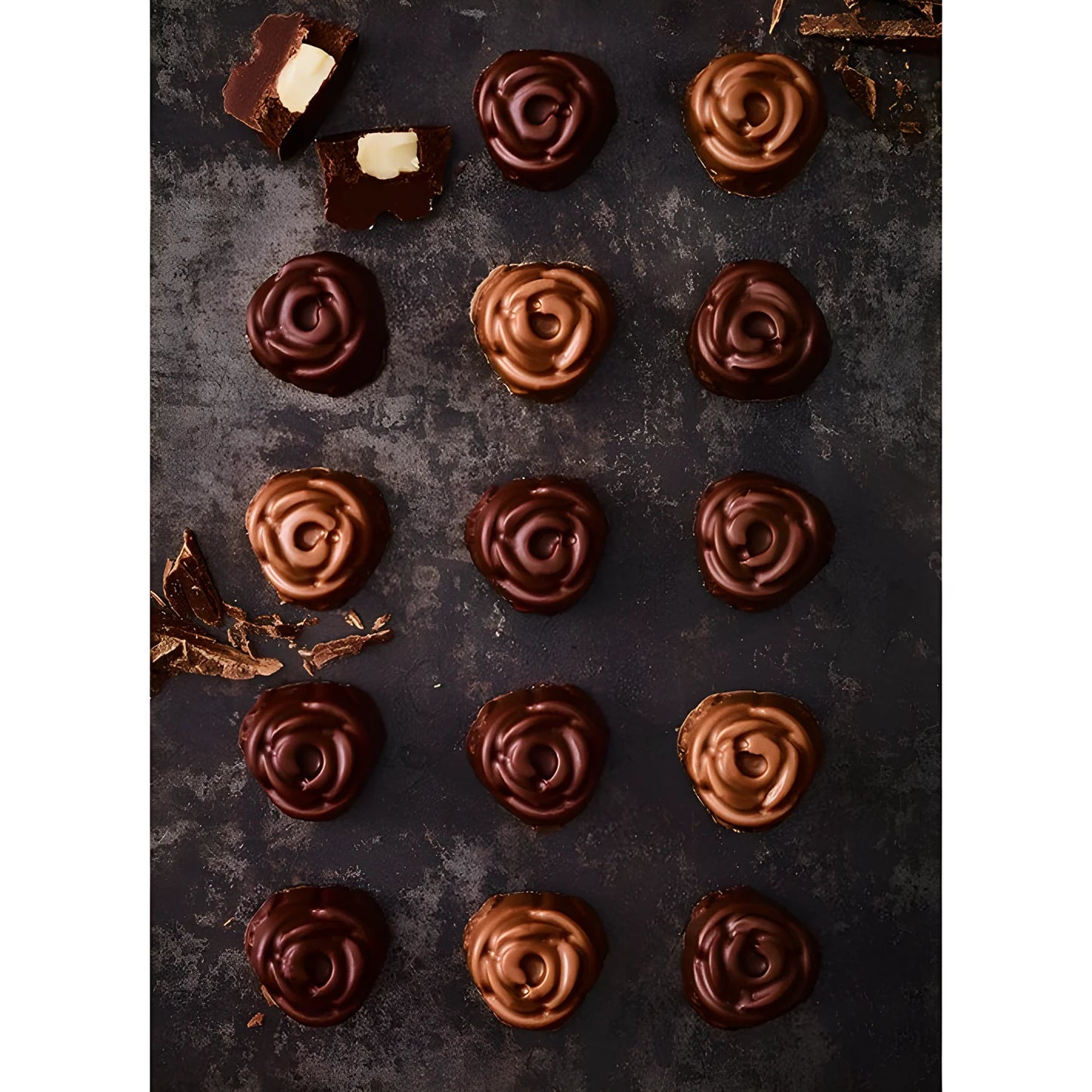 Birkmann stampi per 30 praline cioccolatini forma di rosa 252738