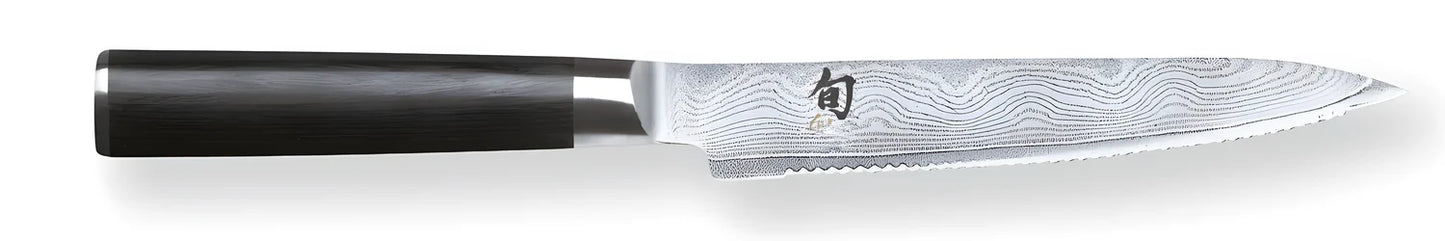 KAI Shun Classic Coltello per Pomodoro e Verdure 15 cm – Damascato 32 Strati DM-0722