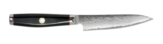 Yaxell Super GOU Ypsilon Coltello Universale Lama 12 cm – Acciaio SG2 63 HRC, 193 Strati Damasco, con Custodia in Legno
