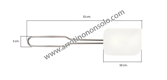 Spatola leccaciotola professionale manico inox 32 cm. 5510045