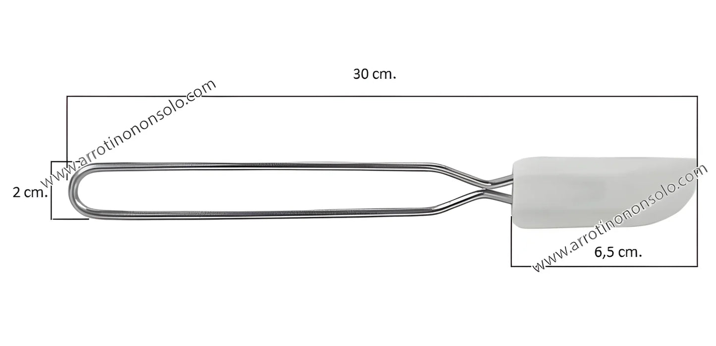 Spatola leccaciotola professionale manico inox 23 cm. 5510047