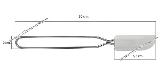 Spatola leccaciotola professionale manico inox 23 cm. 5510047