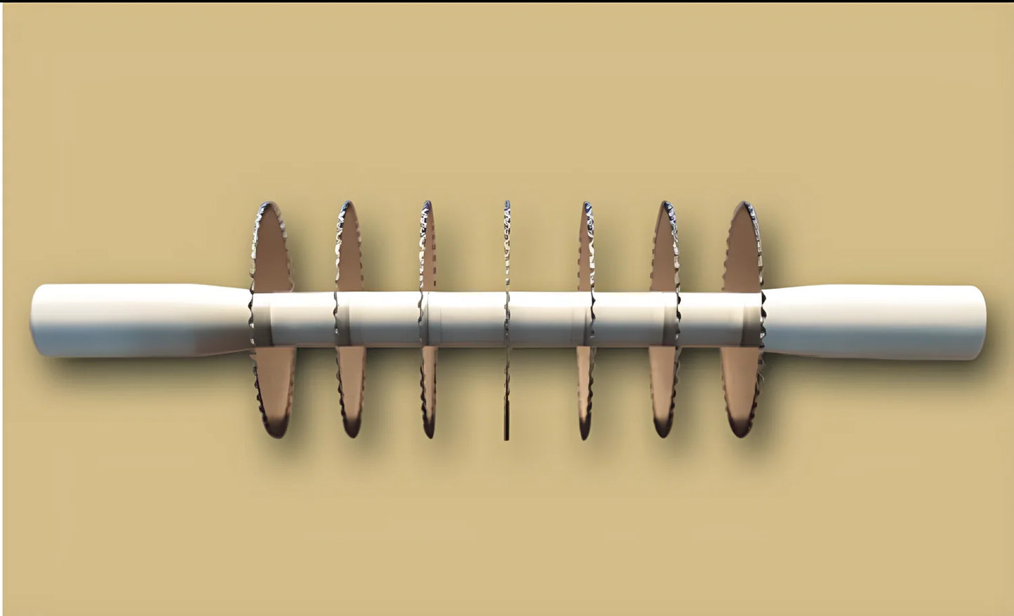 Mattarello taglia pasta dentato professionale 7 lame 241