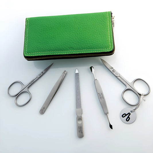 Alpen Set Manicure 5 pezzi inox astuccio pelle tabacco AP6842R