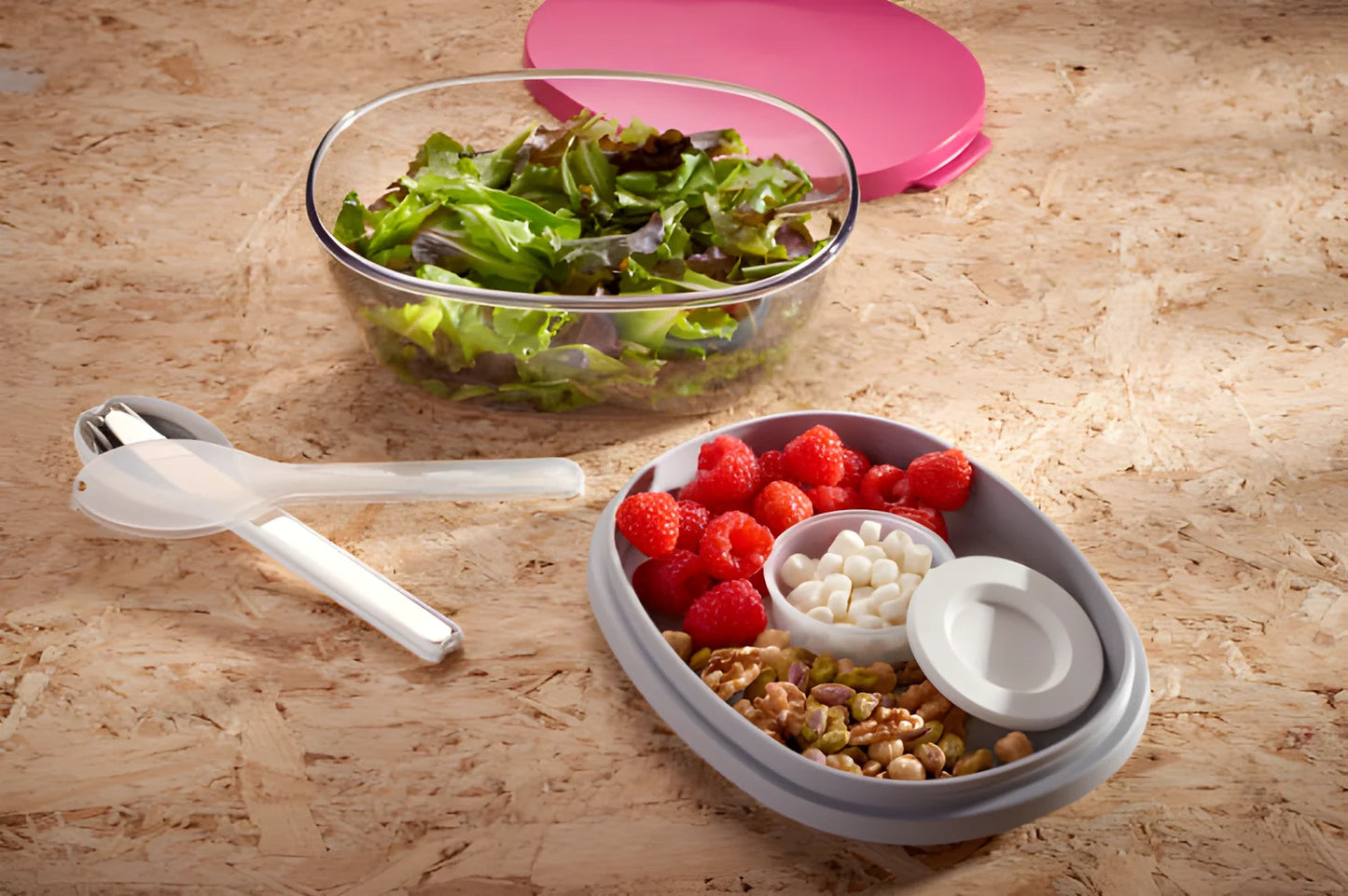 Set posate inox da viaggio con contenitore bianco Mepal 6250172