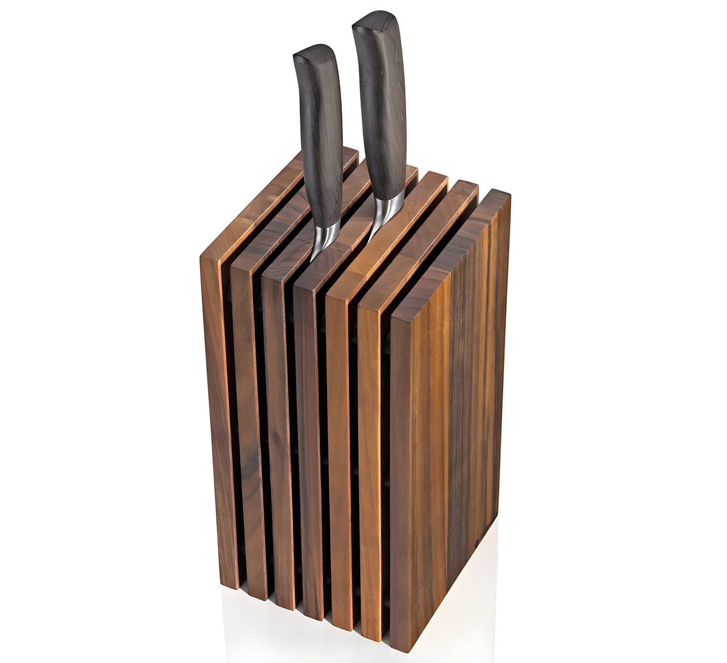 Zassenhaus Ceppo coltelli quadrato cm 13x13x26 noce scuro
