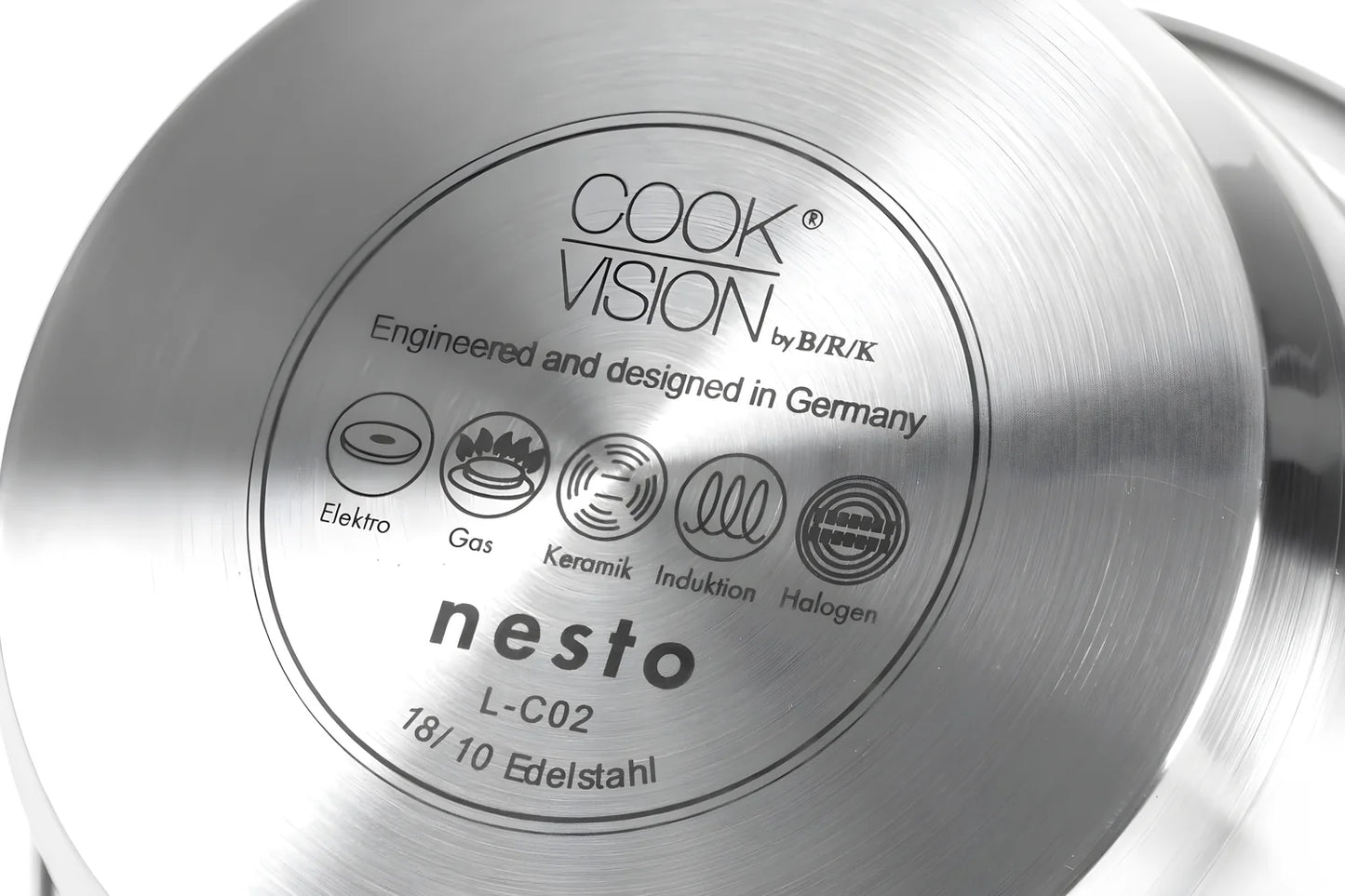 Cookvision Casseruola con scala graduata all'interno "Nesto" cm Ø18x10/l 2 adatto anche all'induzione