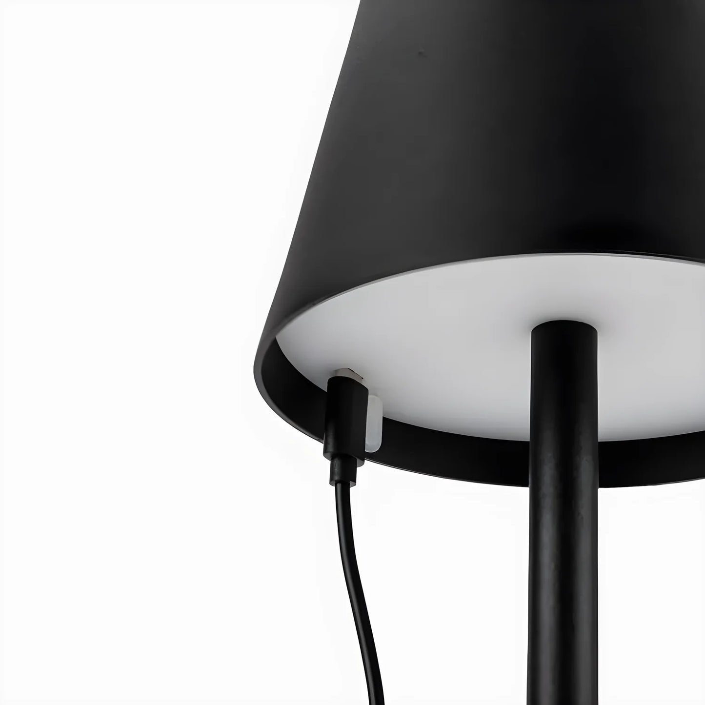 Luminart Lampada portatile a Led ricaricabile, accensione e regolazione luce touch, in alluminio nero