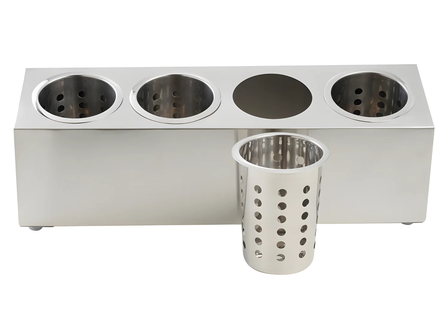 Eva scola posate 4 scomparti estraibili acciaio inossidabile 51x16x18cm