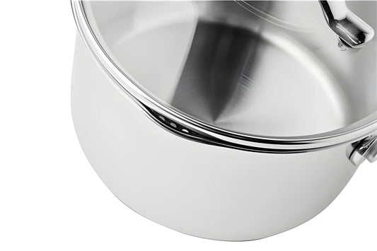 Scanpan Casseruola con mancio e coperchio in vetro "STS" cm Ø14