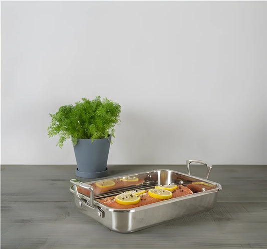 Scanpan teglia Arrostiera inox con griglia "Impact" induzione cm 42x26