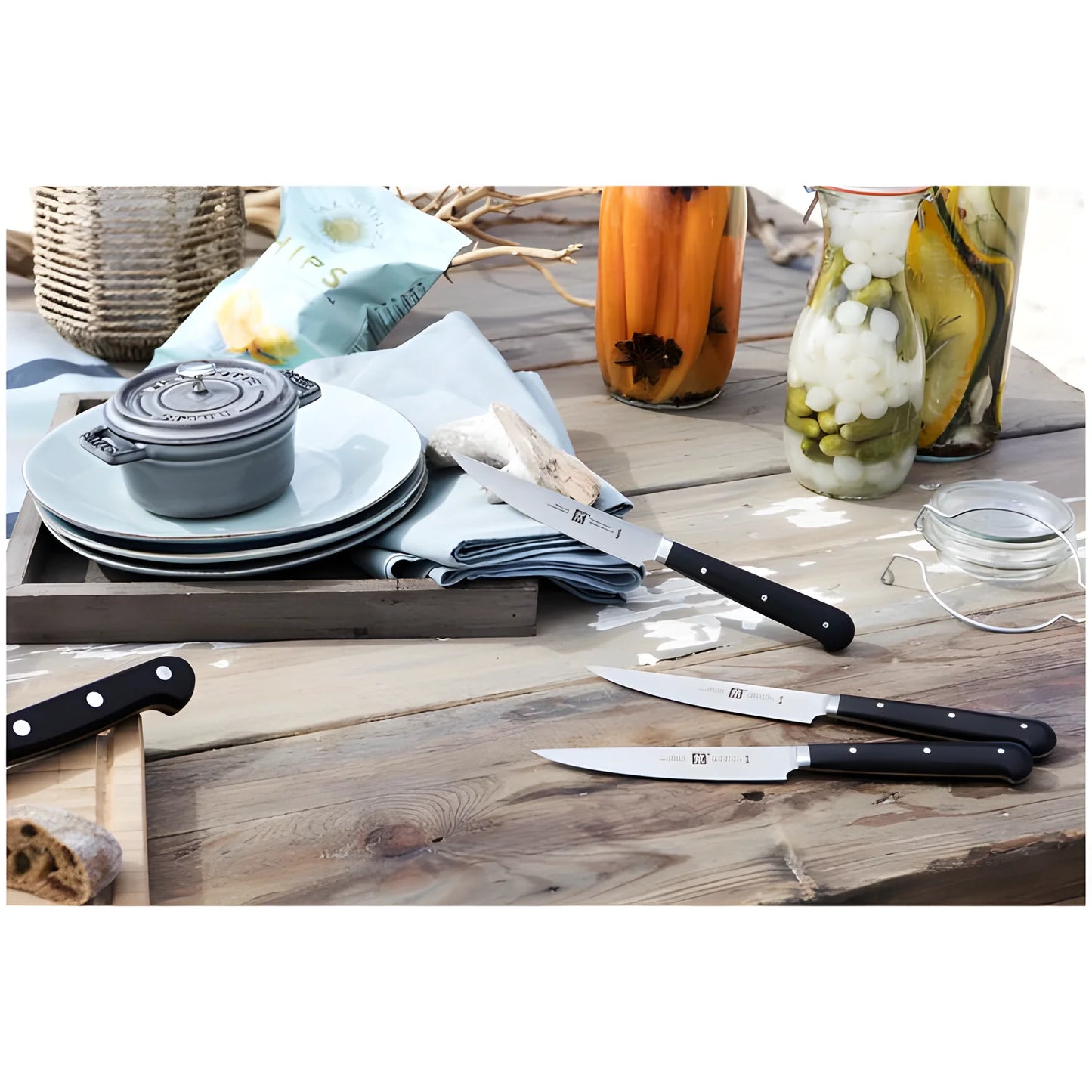 Zwilling Set 4 Coltelli da Bistecca Lama Liscia – Design Matteo Thun, Acciaio Inox