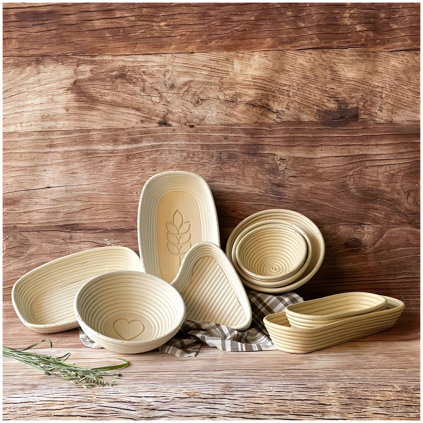 Westmark Cesto lievitazione per impasto pane ovale con fodera cm 27,5x14x7,1 per circa 750 - 1000 g di impasto