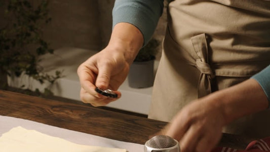 Marcato Rotella Pastawheel tagliapasta intercambiabile con taglio liscia, zig-zag grande, piccolo grigia PW-POWD-GRI