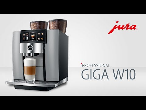 Jura GIGA W10 Diamond Silver-macchina da caffè caffetteria Professionale adatta per ufficio o B&B fino a 50 preparazioni di caffè al giorno senza rifornire..