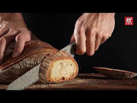 Zwilling Gourmet set di 7 pezzi, ceppo grgio autoaffilante con 5 coltelli e 1 forbice da cucina