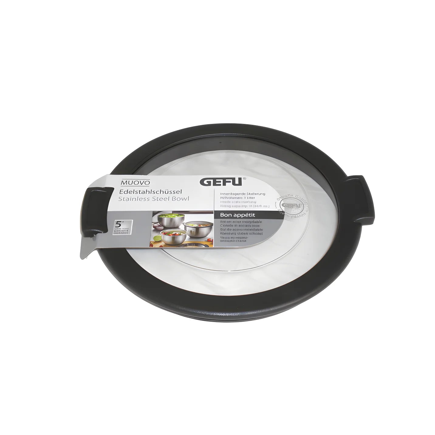 Gefu Ciotola Salvafreschezza inox con coperchio MUOVO Ø 16 cm 35030