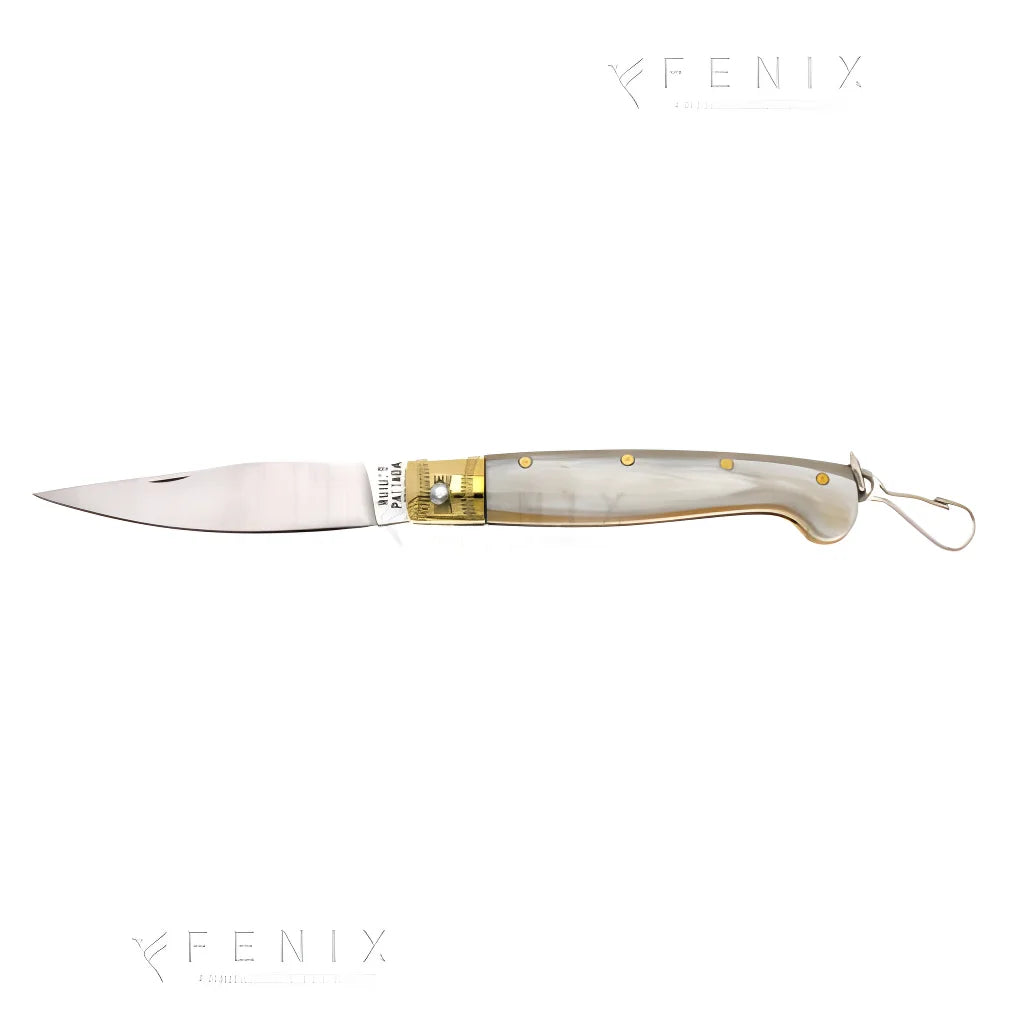 Coltello Pattada impugnatura in corno grezzo lunghezza totale inox 18cm