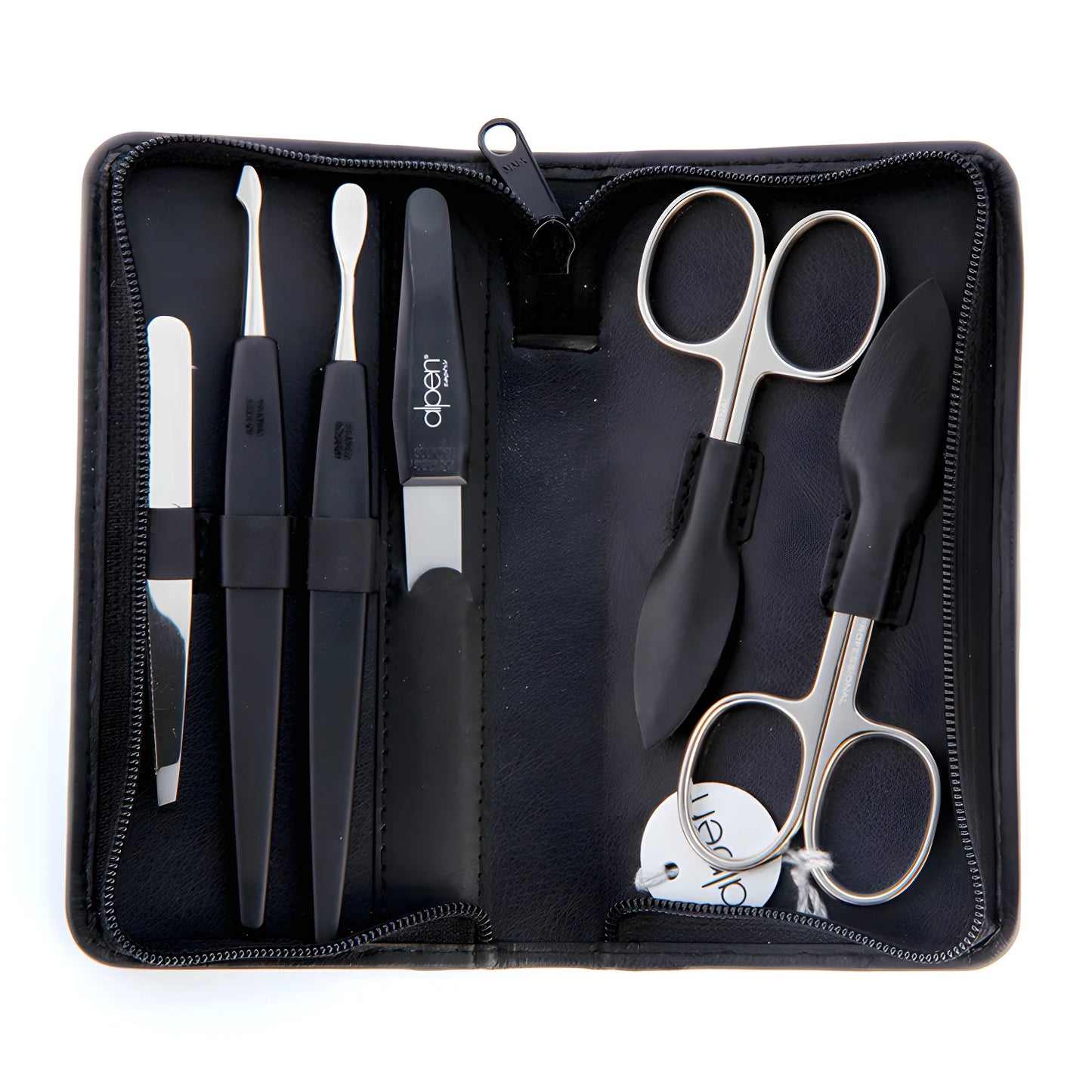 Alpen Set Manicure 5 pezzi inox astuccio pelle nero AP6842R