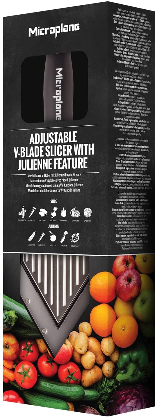 Microplane mandolina a V regolabile accessorio julienne paramani