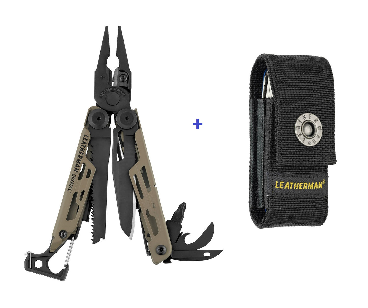 Leatherman pinza multiuso Signal Coyote Tan con fodero LTG832404