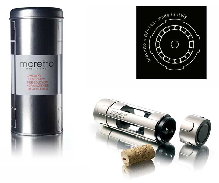 Cavatappi Moretto Design nero argento bronzo rame titanio