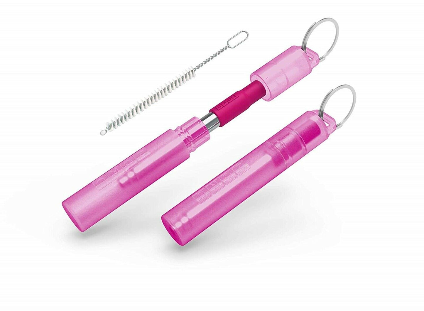 Zoku cannuccia tascabile telescopica in acciaio inox grigia