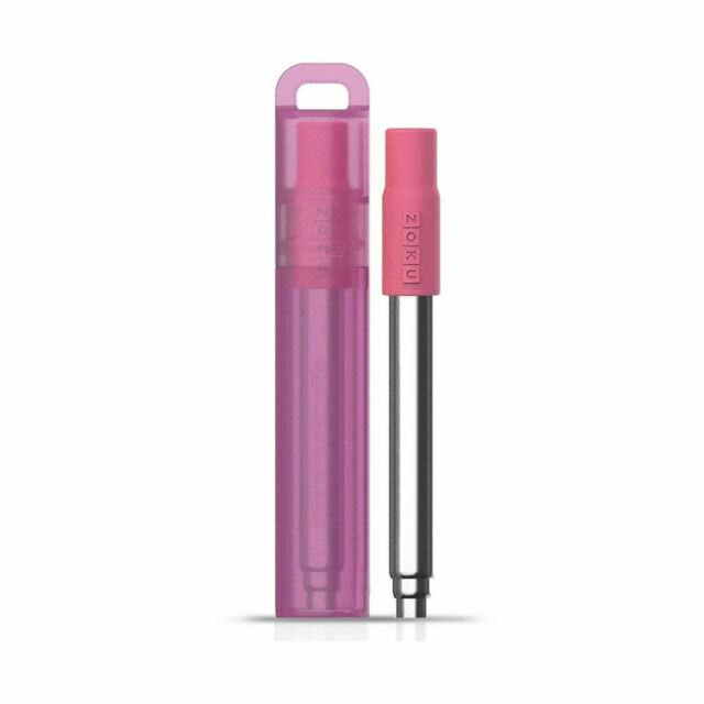 Zoku cannuccia tascabile telescopica in acciaio inox rosa