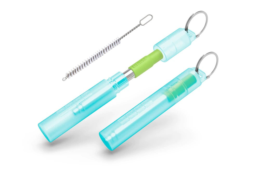 Zoku cannuccia tascabile telescopica in acciaio inox rosa