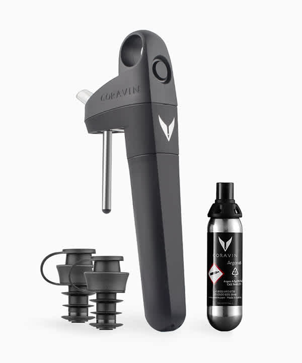 Set Sistema mescita "Coravin - Pivot black", 4 pezzi