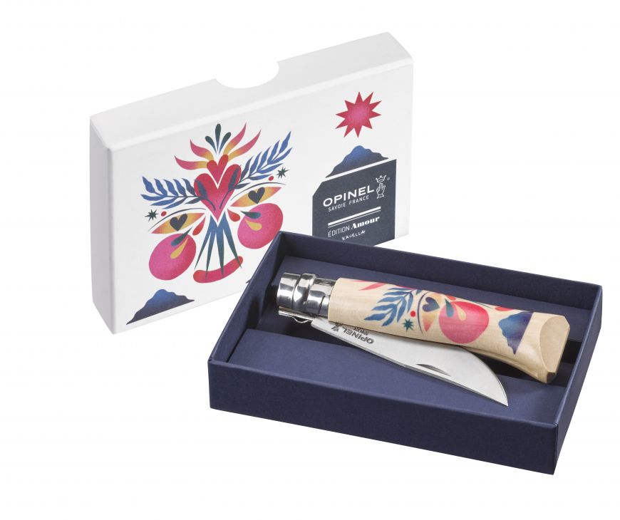 Opinel coltello n°.8 Edizione Amour 2019 by Kruella d'Enfer