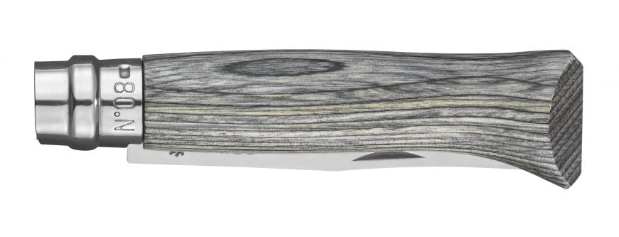 Opinel coltello n°8 Betulla in lamelle grigio edizione limitata