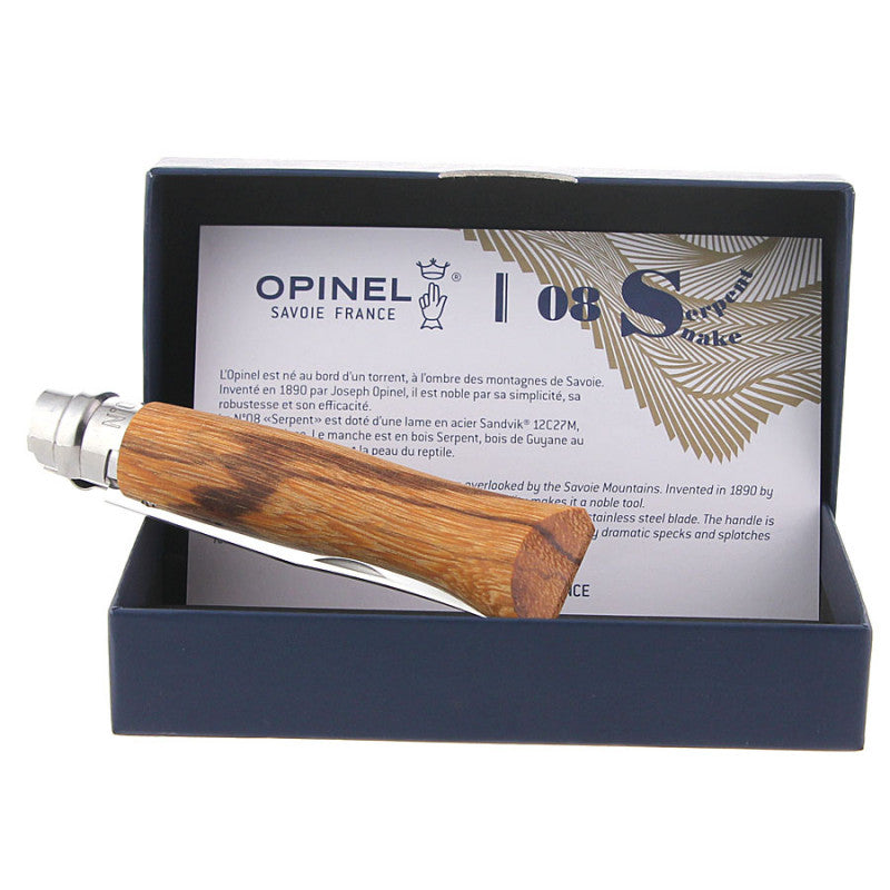 Opinel N°8 Snake impugnatura in legno di serpente esemplari 8250