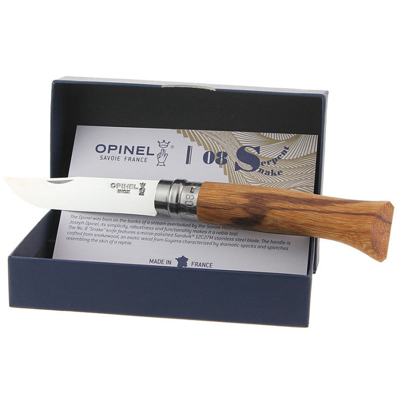 Opinel N°8 Snake impugnatura in legno di serpente esemplari 8250