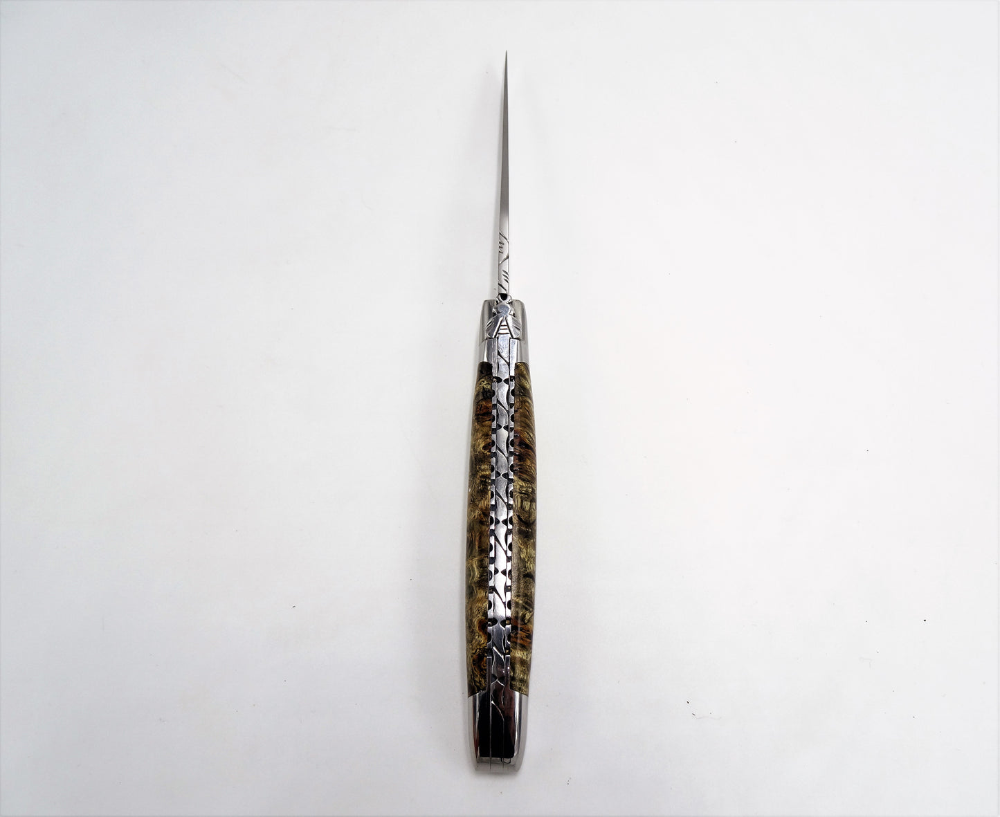 Laguiole en Aubrac coltello impugnatura Radica Pioppo annerita