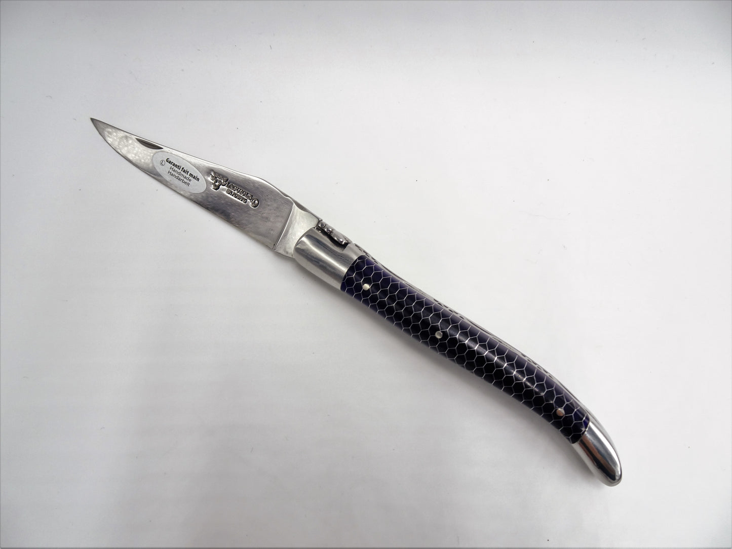 Laguiole en Aubrac coltello impugnatura a nido d'ape viola