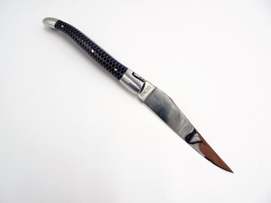 Laguiole en Aubrac coltello impugnatura a nido d'ape viola