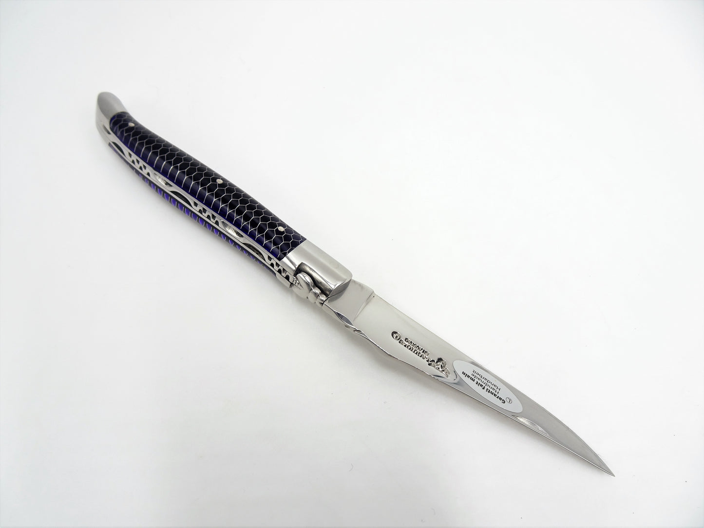 Laguiole en Aubrac coltello impugnatura a nido d'ape viola