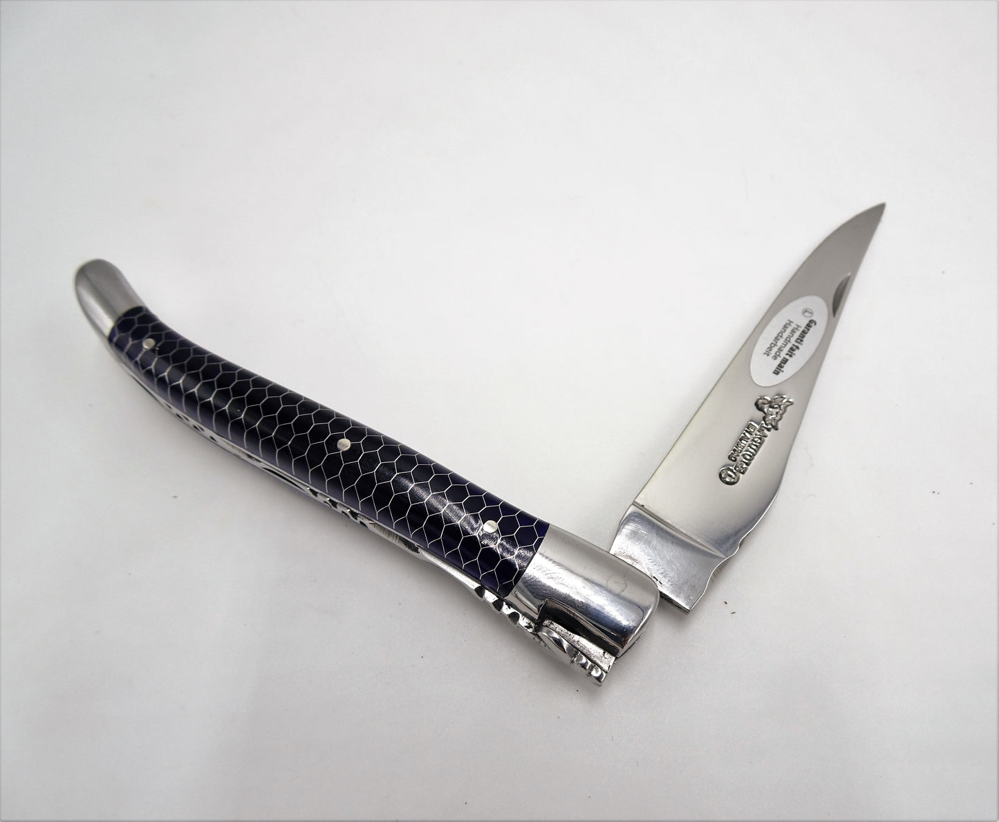 Laguiole en Aubrac coltello impugnatura a nido d'ape viola