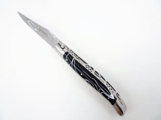 Laguiole en Aubrac coltello impugnatura resina e marshmallow