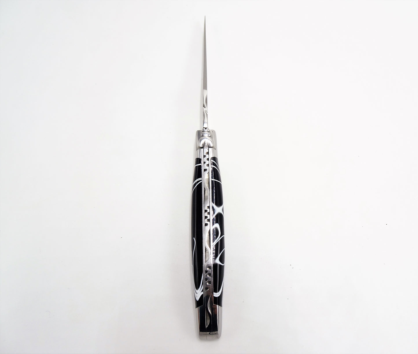 Laguiole en Aubrac coltello impugnatura resina e marshmallow