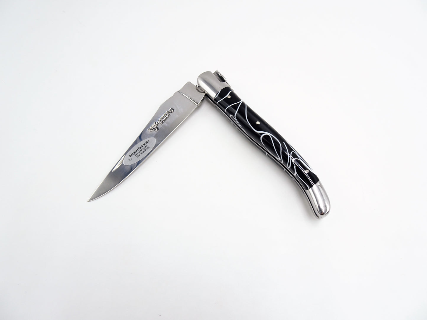 Laguiole en Aubrac coltello impugnatura resina e marshmallow