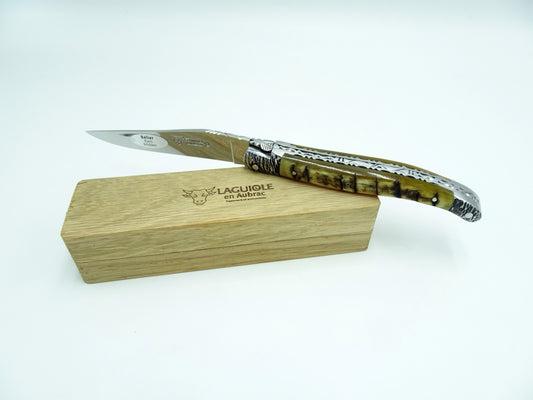 Laguiole en Aubrac coltello collezione osso di montone grezzo