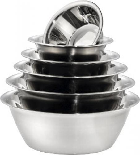 Bacinella ciottola in acciaio inossidabile diametro 20 x 7,5 cm.