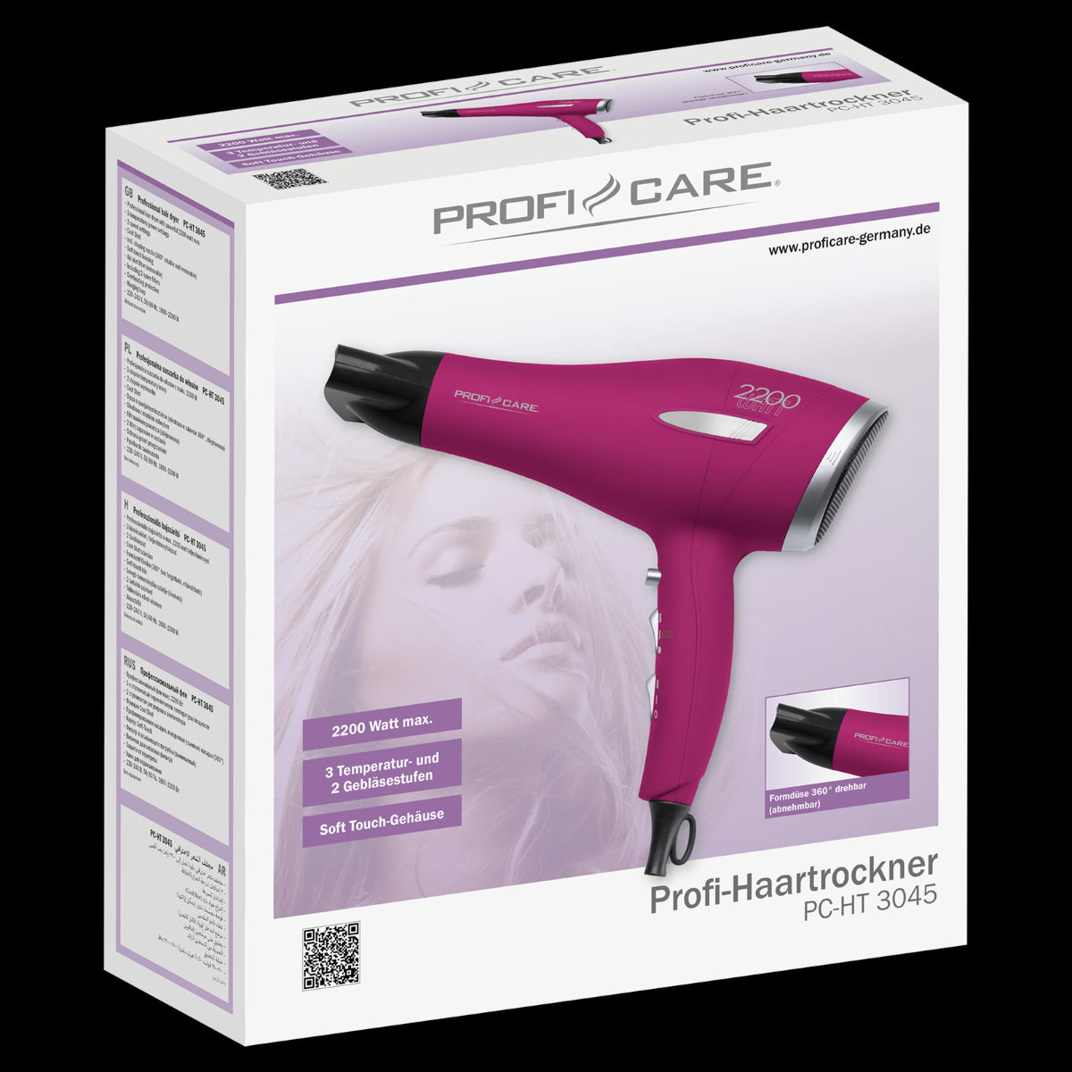 Asciugacapelli phon professionale 2200W ProfiCare PC-HT 3045