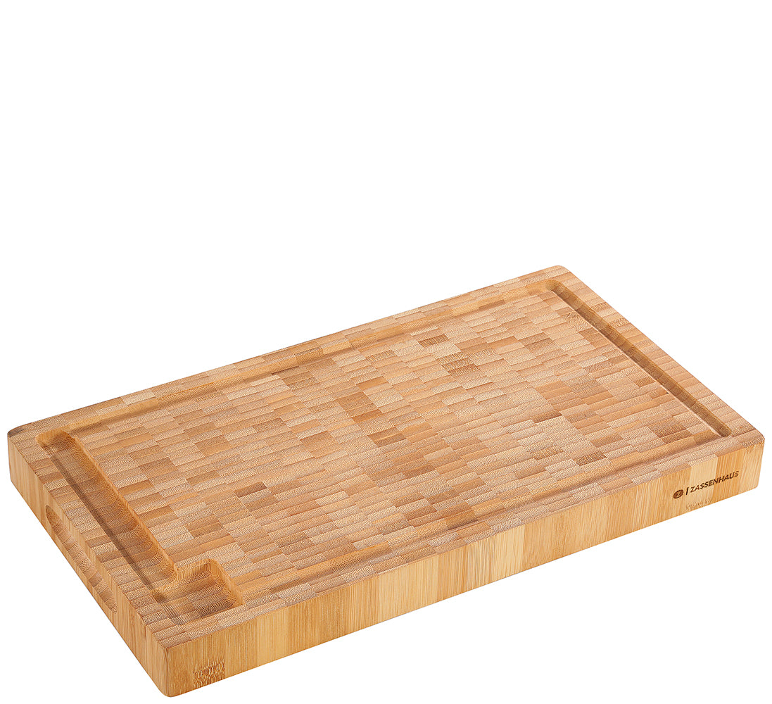 Zassenhaus Tagliere masselo di bambù rettangolare con scanalatura cm 45x25x4