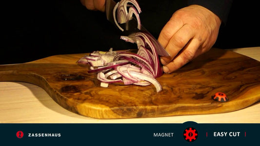 Strumento anti aderenza cibo nella lama del coltello Zassenhaus