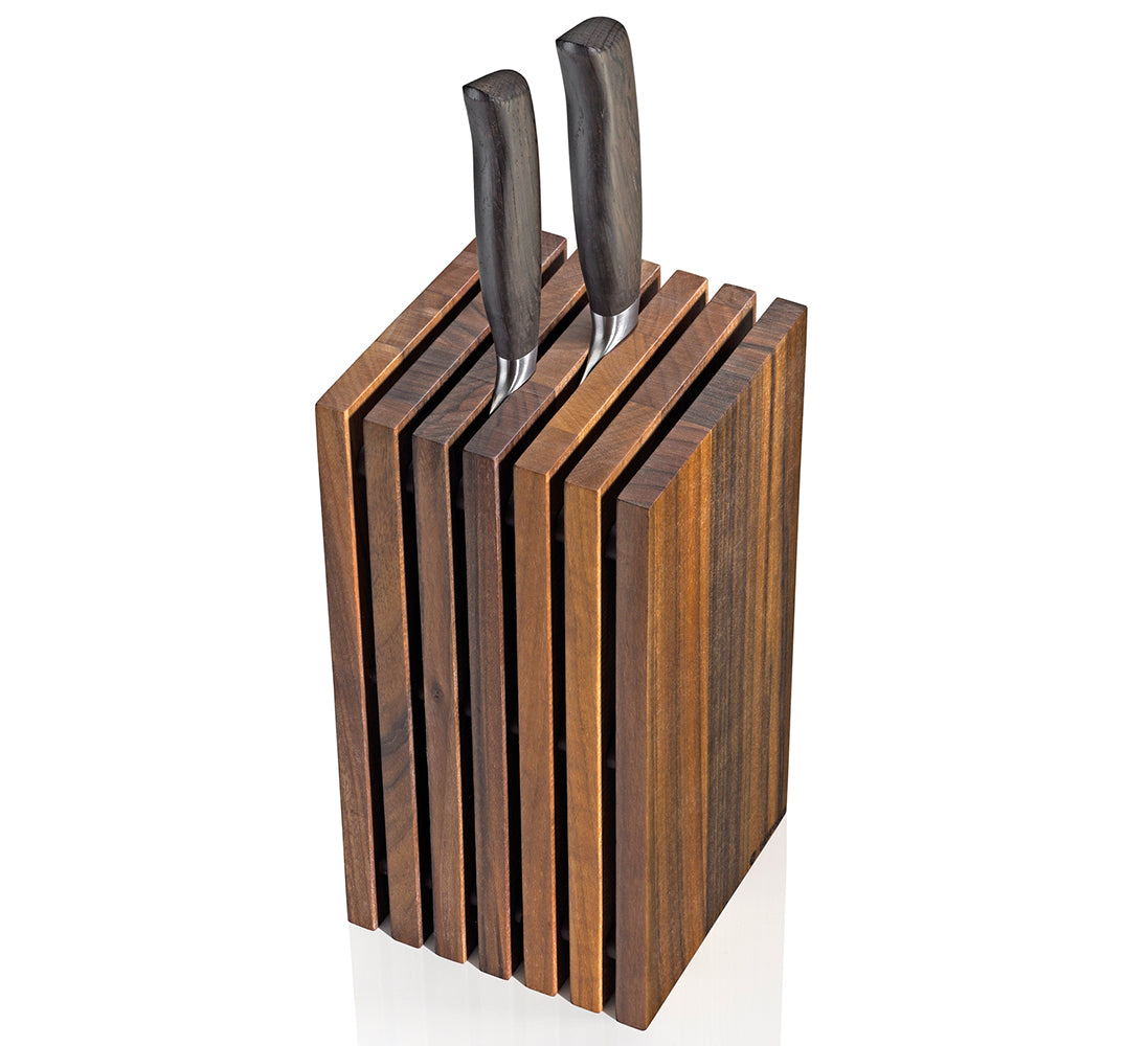 Zassenhaus Ceppo coltelli quadrato cm 13x13x26 noce scuro