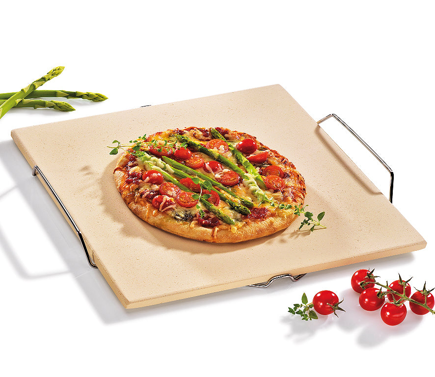 Piastra refrattaria per pizza Kuchenprofi 38x35,5x3,5 cm.